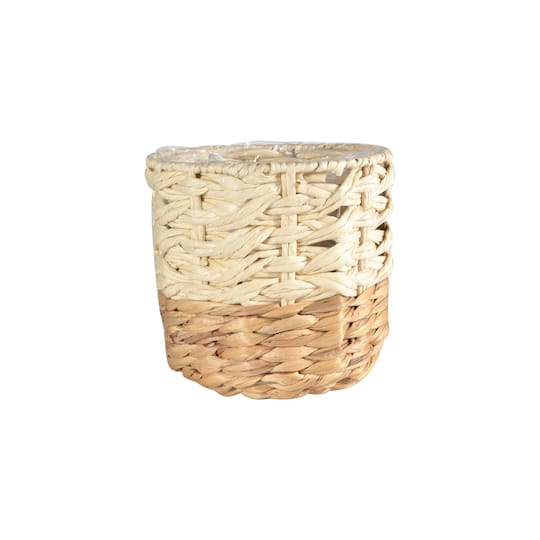 8&#x22; Two-Tone Hyacinth Lined Basket by Ashland&#xAE;